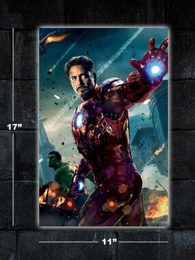 Iron Man poster - 11x17 art print merch marvel movie Robert Downey Jr Tony Stark
